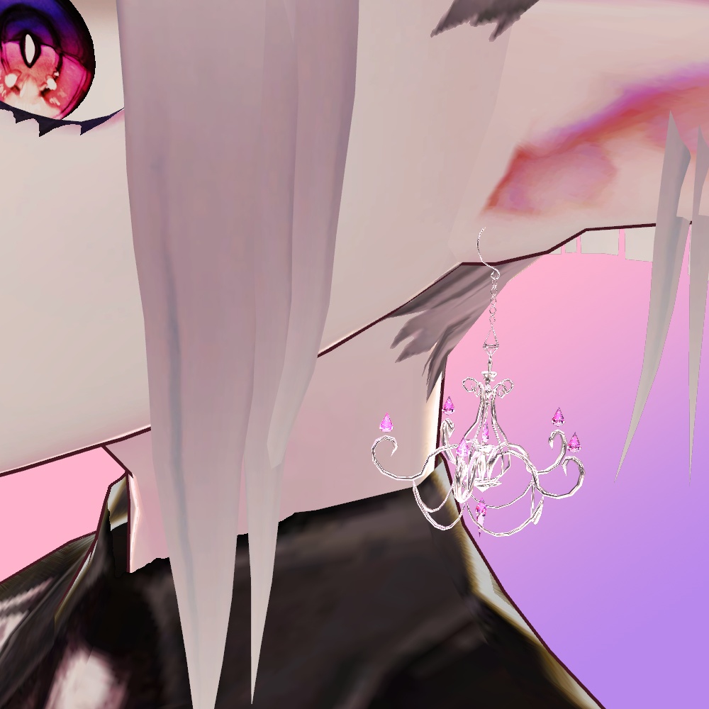 【VRChat想定】シャンデリアピアスセット