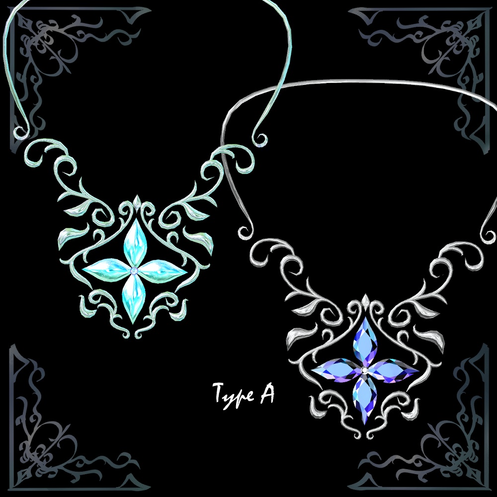 【VRChat想定】ジュエリーネックレス