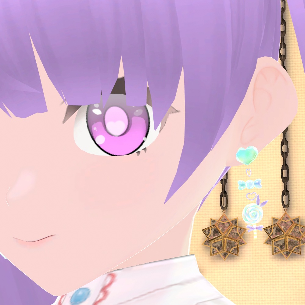 【VRChat想定】ゆめかわスイーツぴあすセット