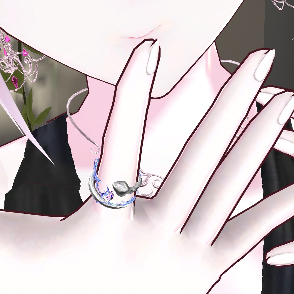 【VRChat想定】スネークブレスレット/リングセット