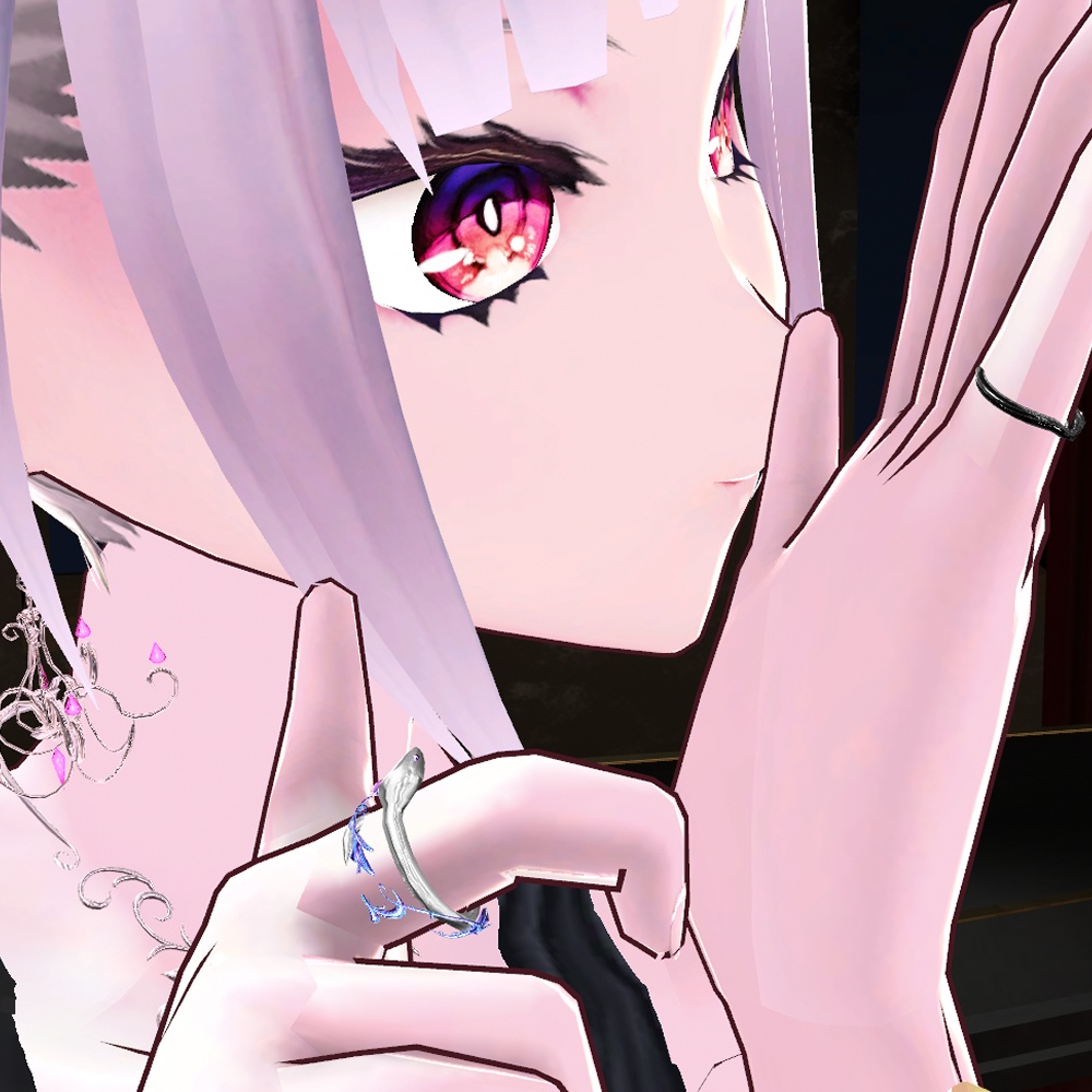 【VRChat想定】スネークブレスレット/リングセット