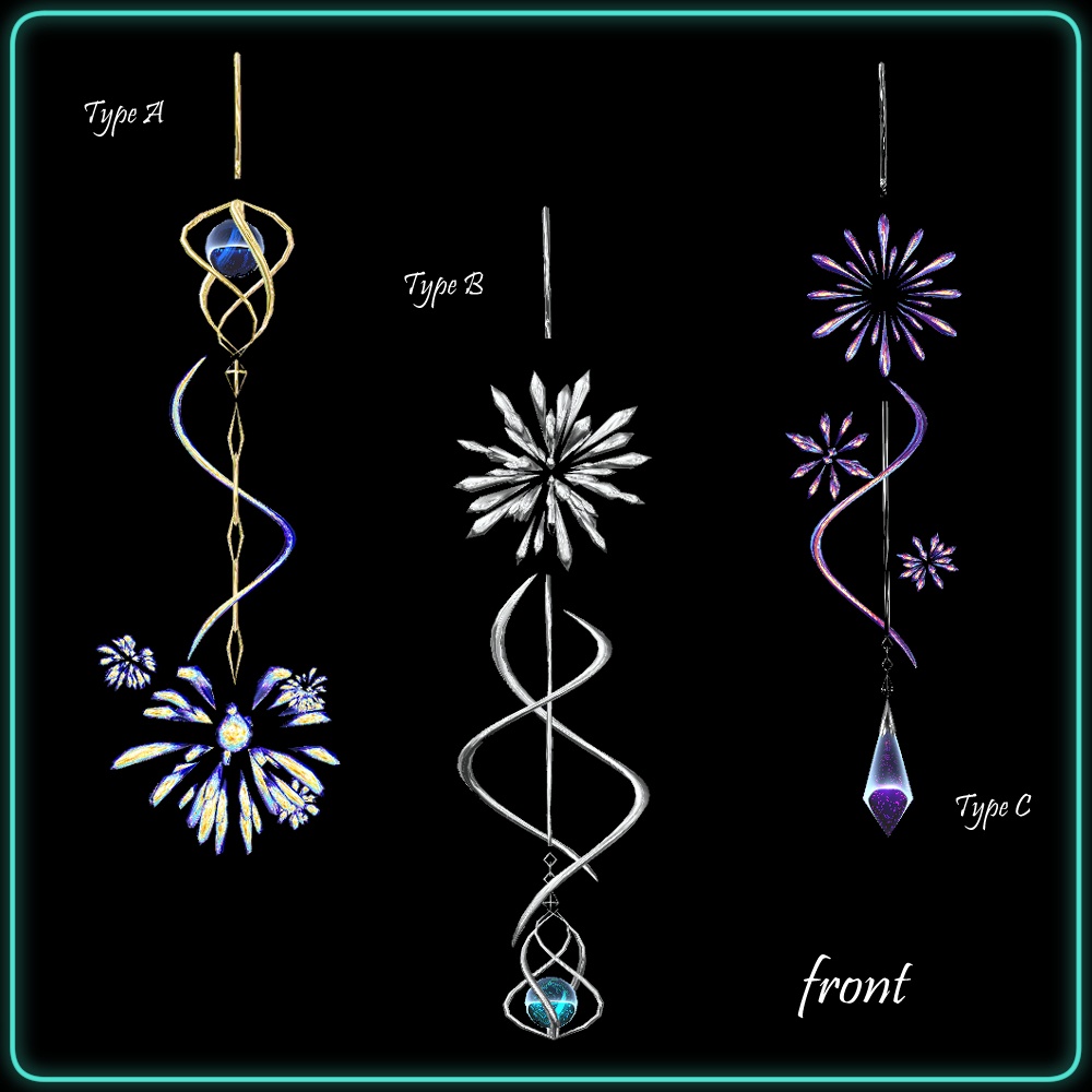 【VRChat想定】花火ピアスセット