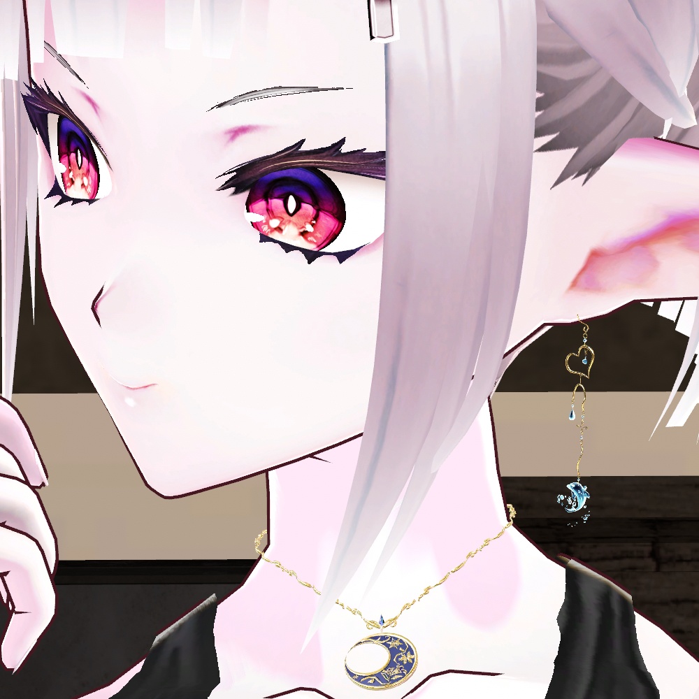 【VRChat想定】ドルフィンピアスセット