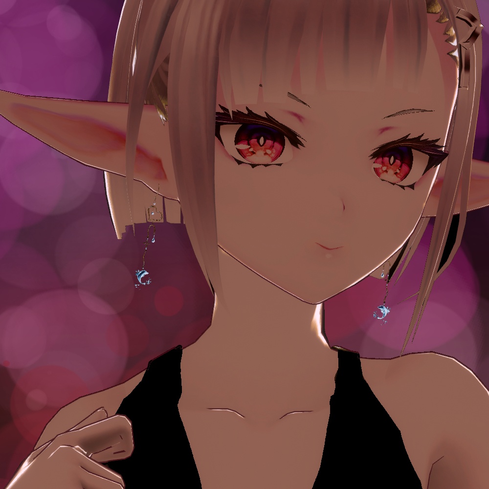 【VRChat想定】ドルフィンピアスセット