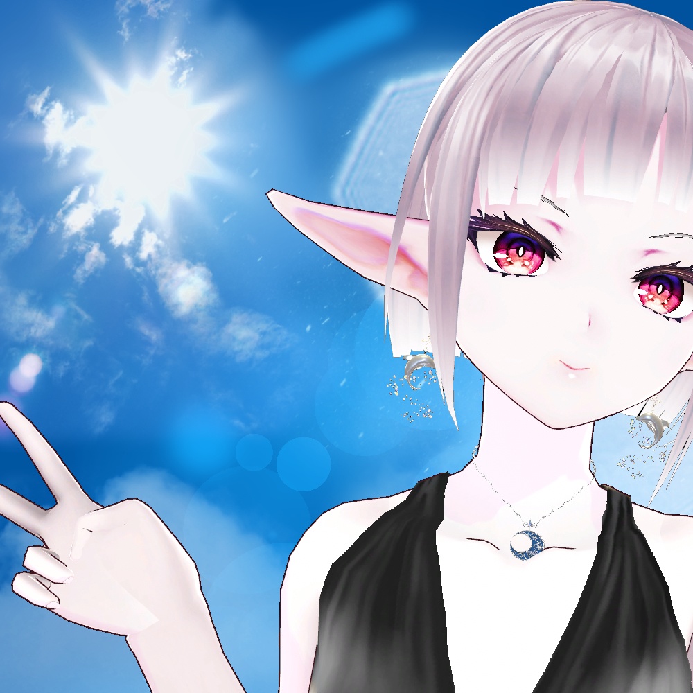 【VRChat想定】ドルフィンピアスセット