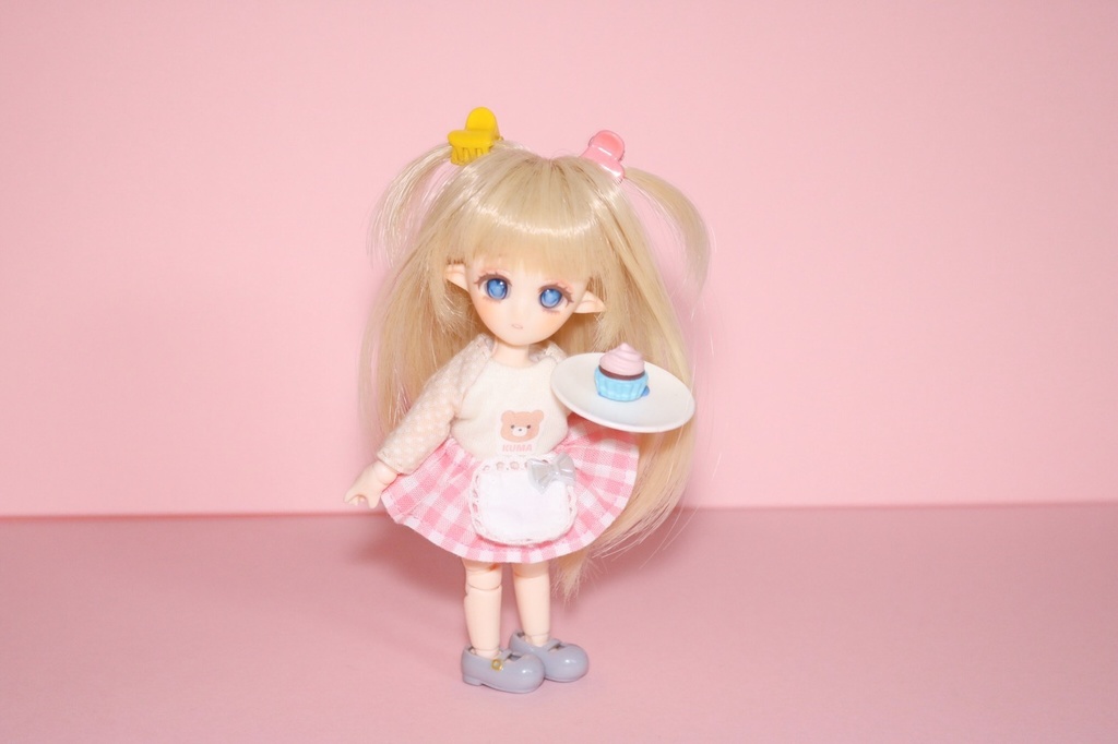 エプロン付きスカート 