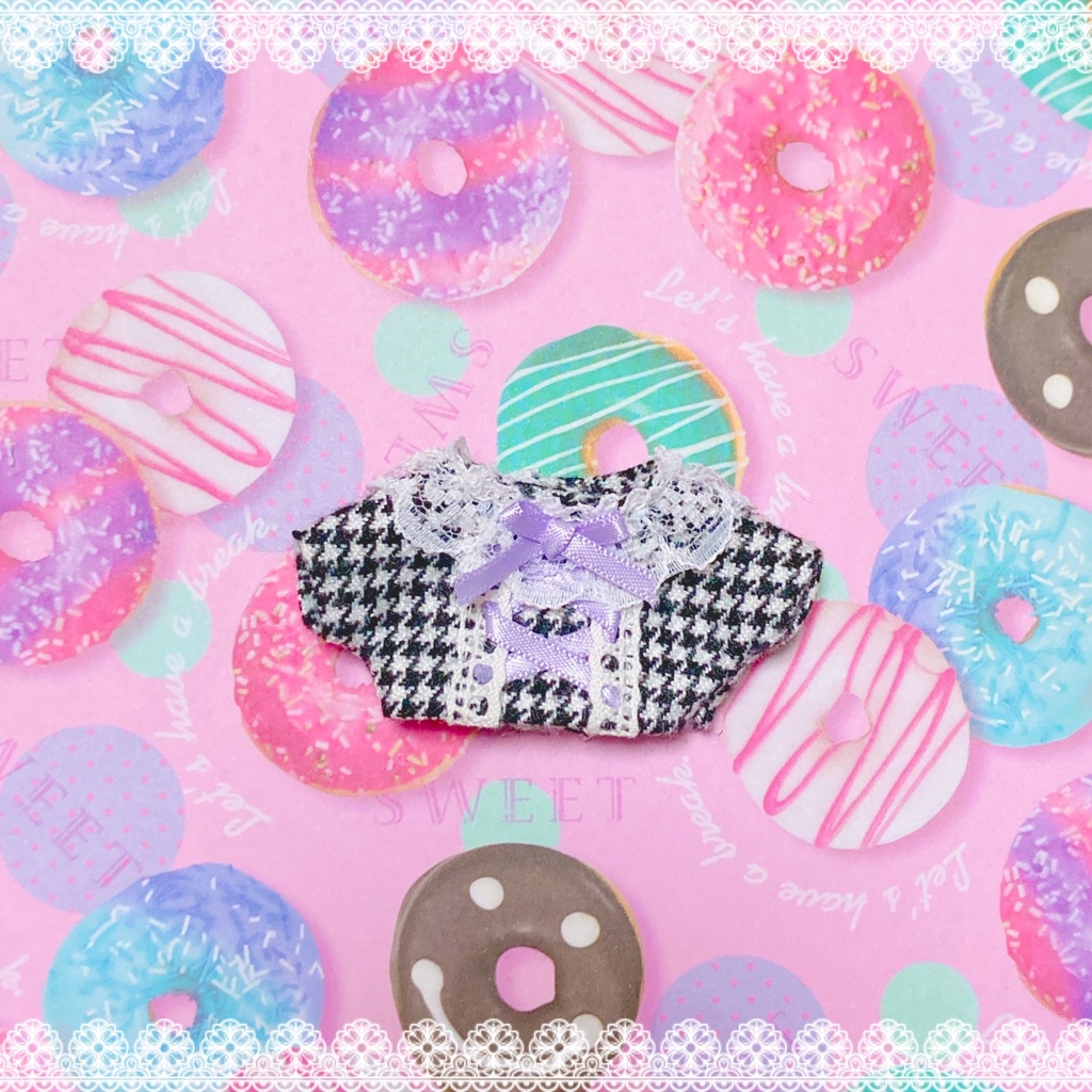 千鳥レースアップトップス