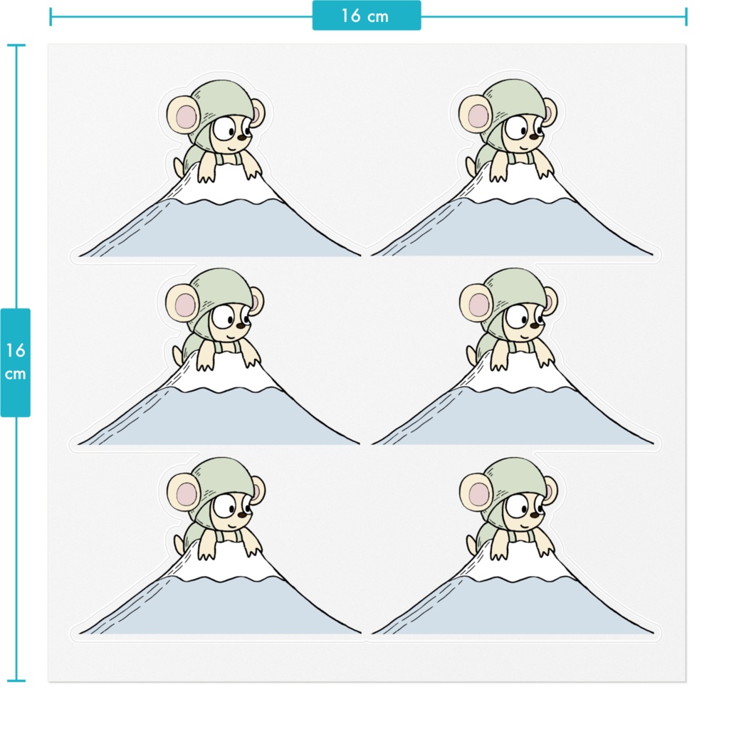 イヌクマ ステッカー16cm