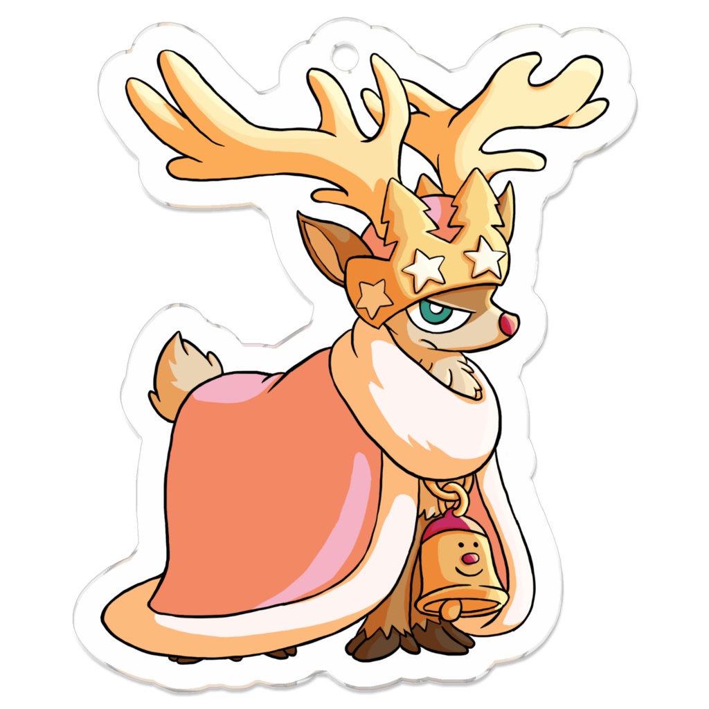 トナカイ キーホルダー5cm×5cm