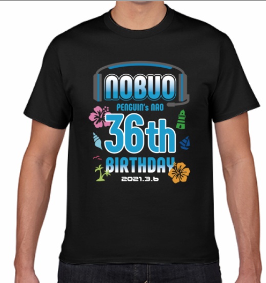 ペンギンズ・ノブオ『3月6日で36歳・生誕記念Tシャツ』