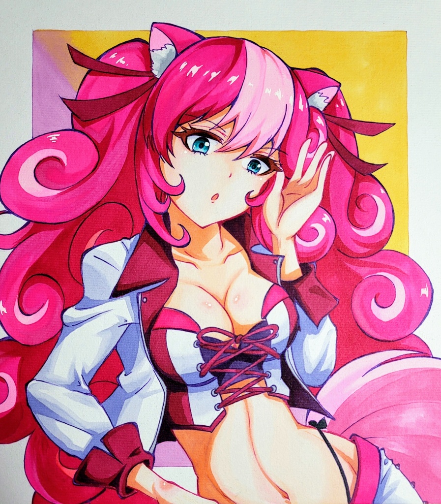 レースモモネ 色紙