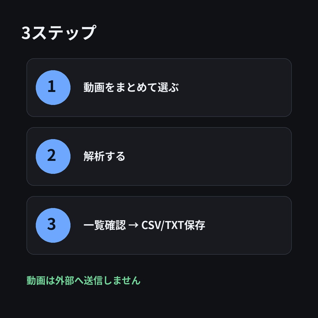 ClipAudit - 複数動画の解像度・縦横比・尺・容量を一括チェック