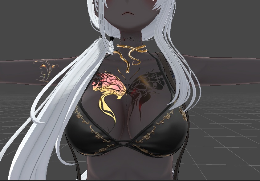 VRChat 蔦蝶タトゥーテクスチャ - 豺狼対応