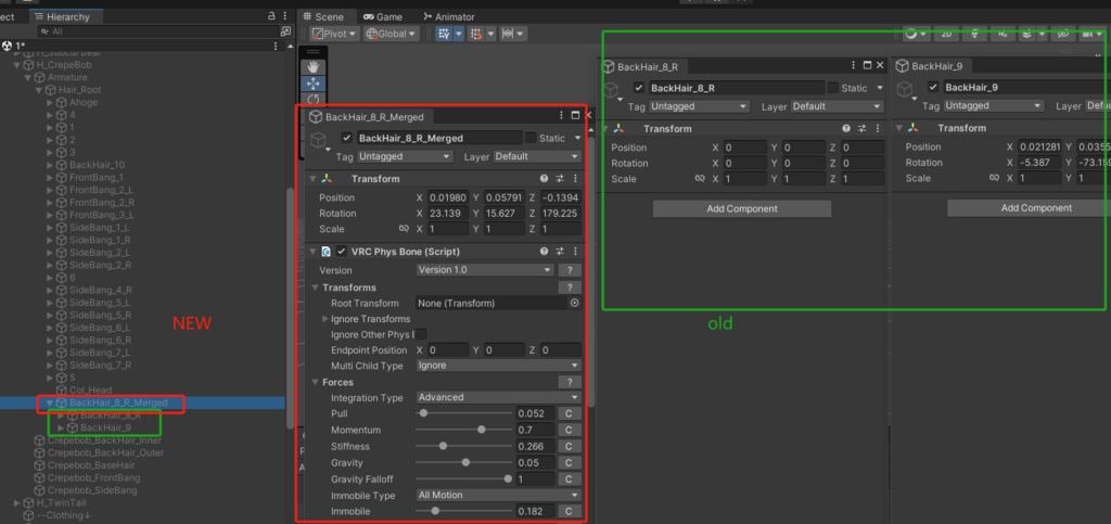 VRChat PhysBone Merger Tool - Unity Editor Extension