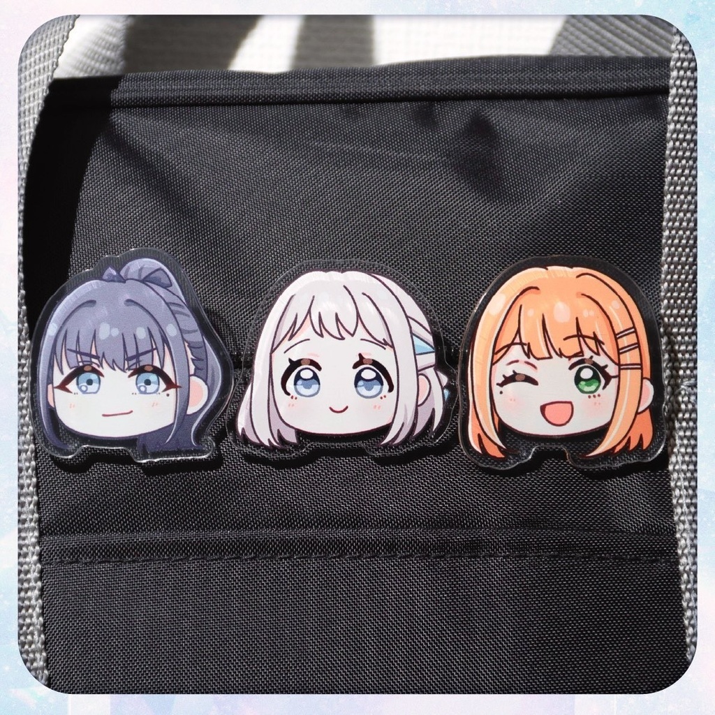 アクリルクリップバッジ