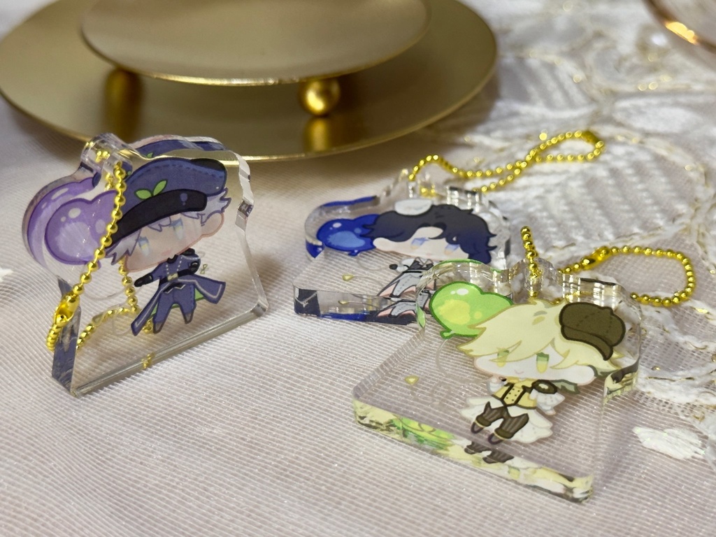 【創作】テーマパーク風ミニアクリルスタンド(全3種)