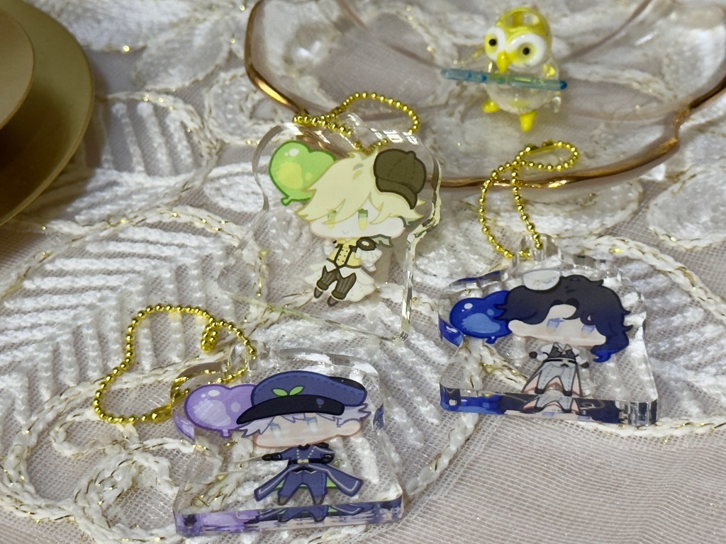 【創作】テーマパーク風ミニアクリルスタンド(全3種)