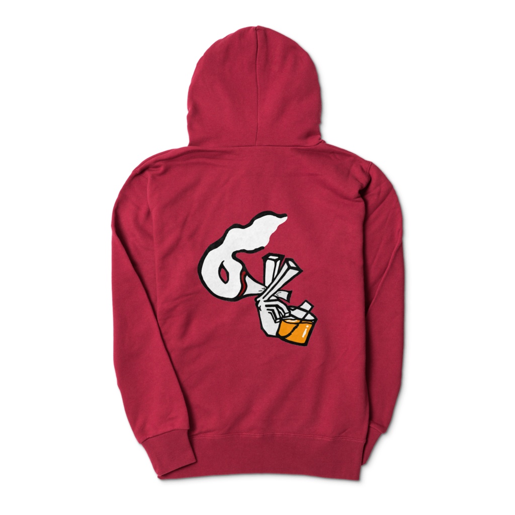 ロゴ入りジップパーカー