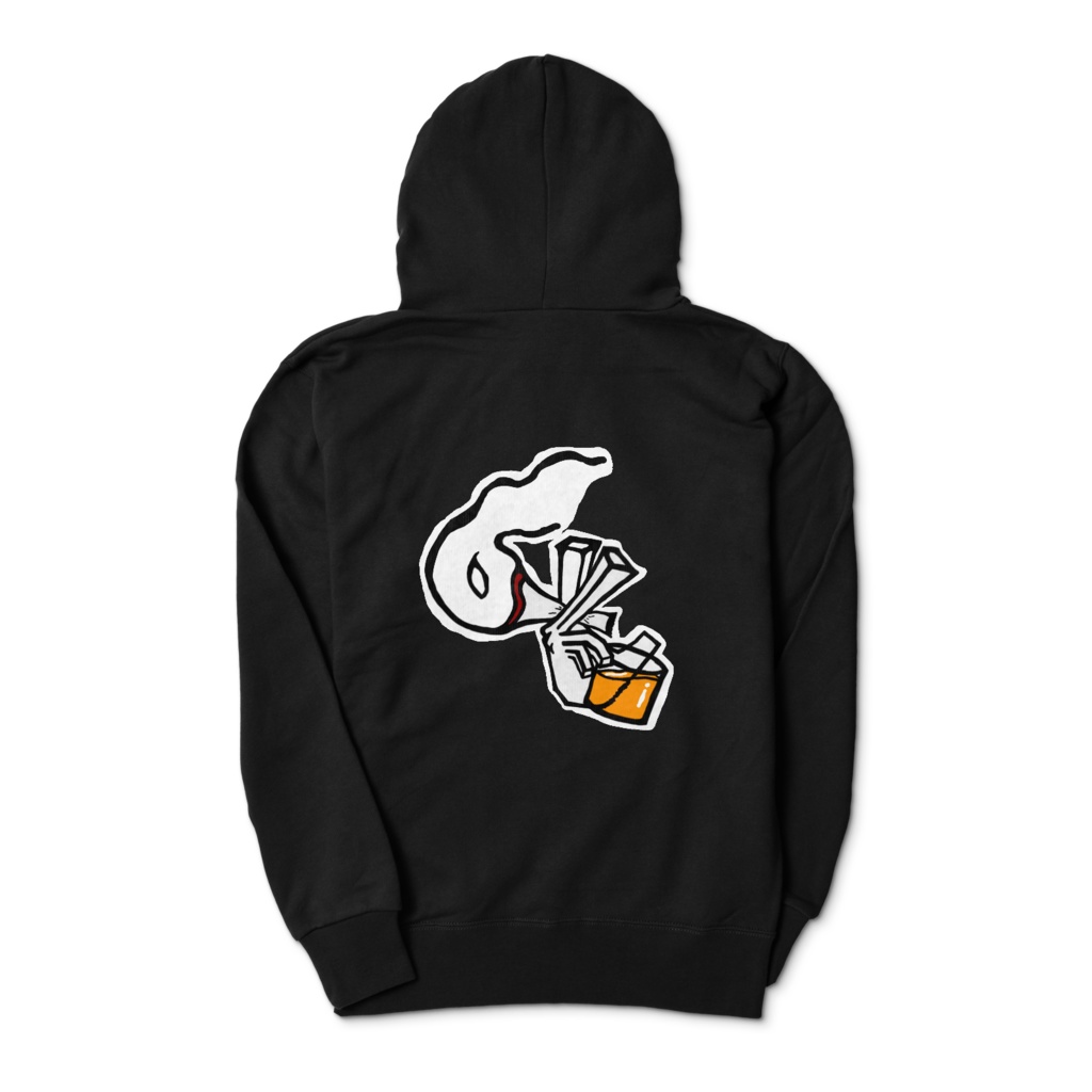 ロゴ入りジップパーカー