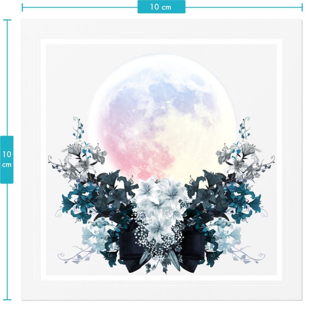 【月とブーケ】クリアシール