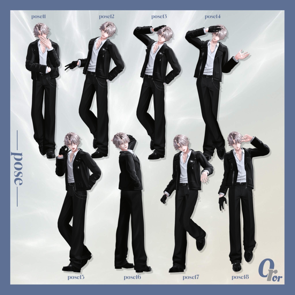 Oror.-悠莉set- ((pose30種+表情差分18種+blendshape))