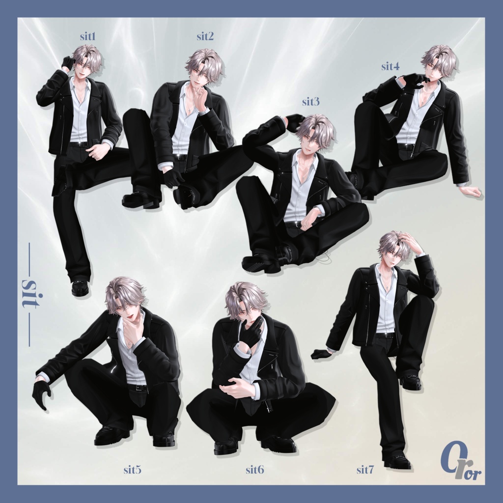 Oror.-悠莉set- ((pose30種+表情差分18種+blendshape))