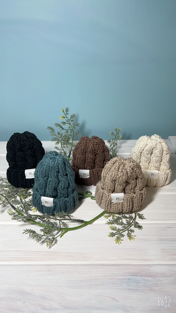 ケーブル編みニット帽 (ぬい10cmsize/送料別)