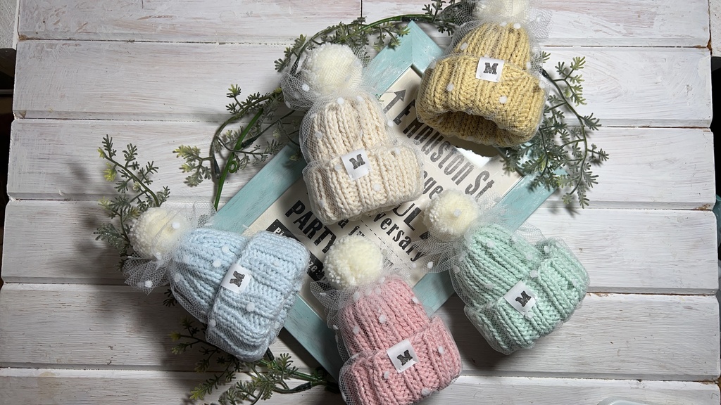 11/27(21時再販‼️)販売予定チュールニット帽(10cmsize)