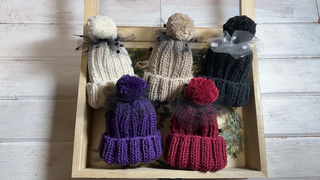 リボン×チュールニット帽2/7(水)21時より販売10cmサイズ