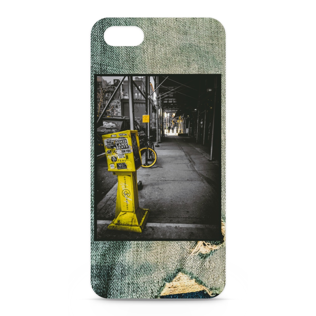 iPhoneケース 背面タイプ デニム地 BF Pavement