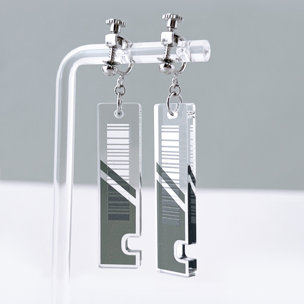 再販未定【未来チケット/black】ピアス・イヤリング|アクリルアクセサリー||ユニーク|エモ|ストリート|個性的|かっこいい