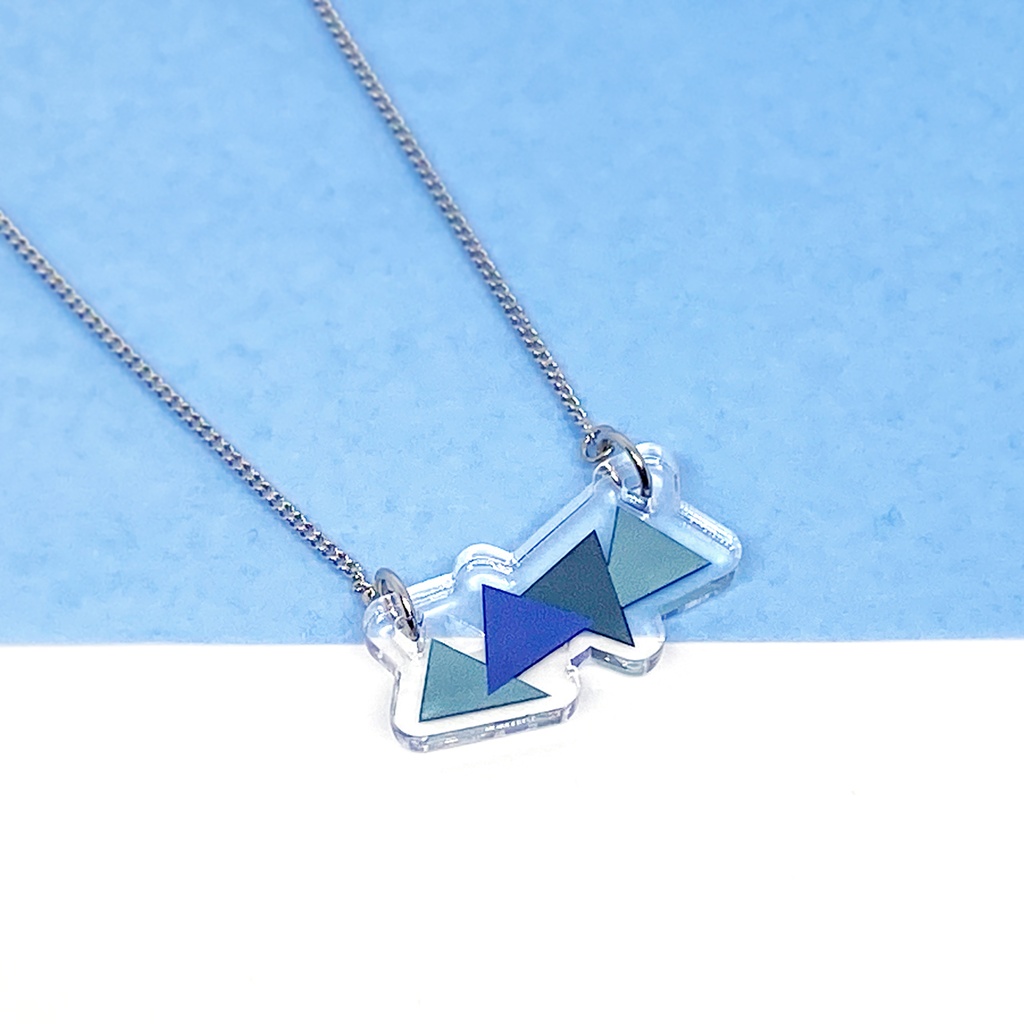 【ランダムトライアングル】ネックレス│アクリルアクセサリー│ユニーク│ストリート│個性的│かっこいい│三角