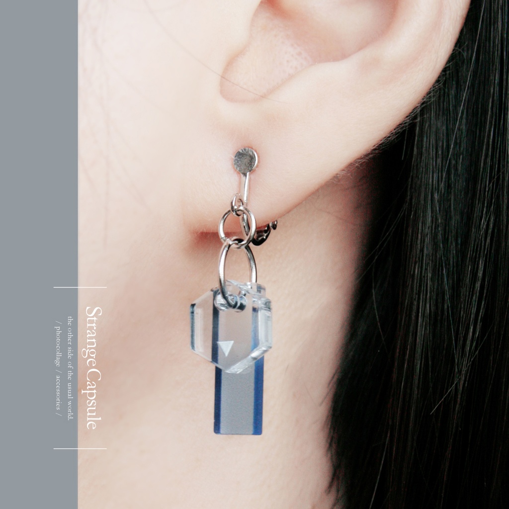 【effect】ピアス・イヤリング│アクリルアクセサリー│││ユニーク│ストリート系│メンズ│モード系│かっこいい│揺れる