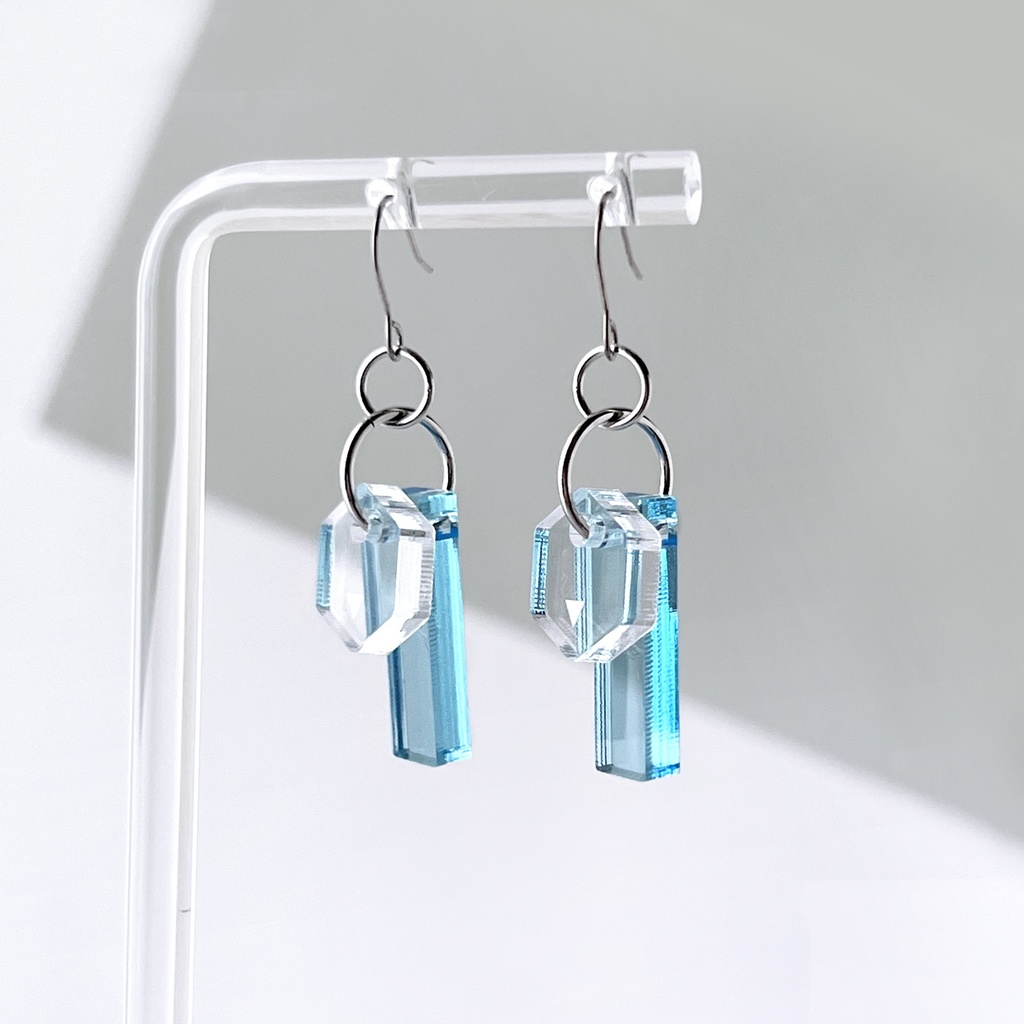 【effect】ピアス・イヤリング│アクリルアクセサリー│││ユニーク│ストリート系│メンズ│モード系│かっこいい│揺れる