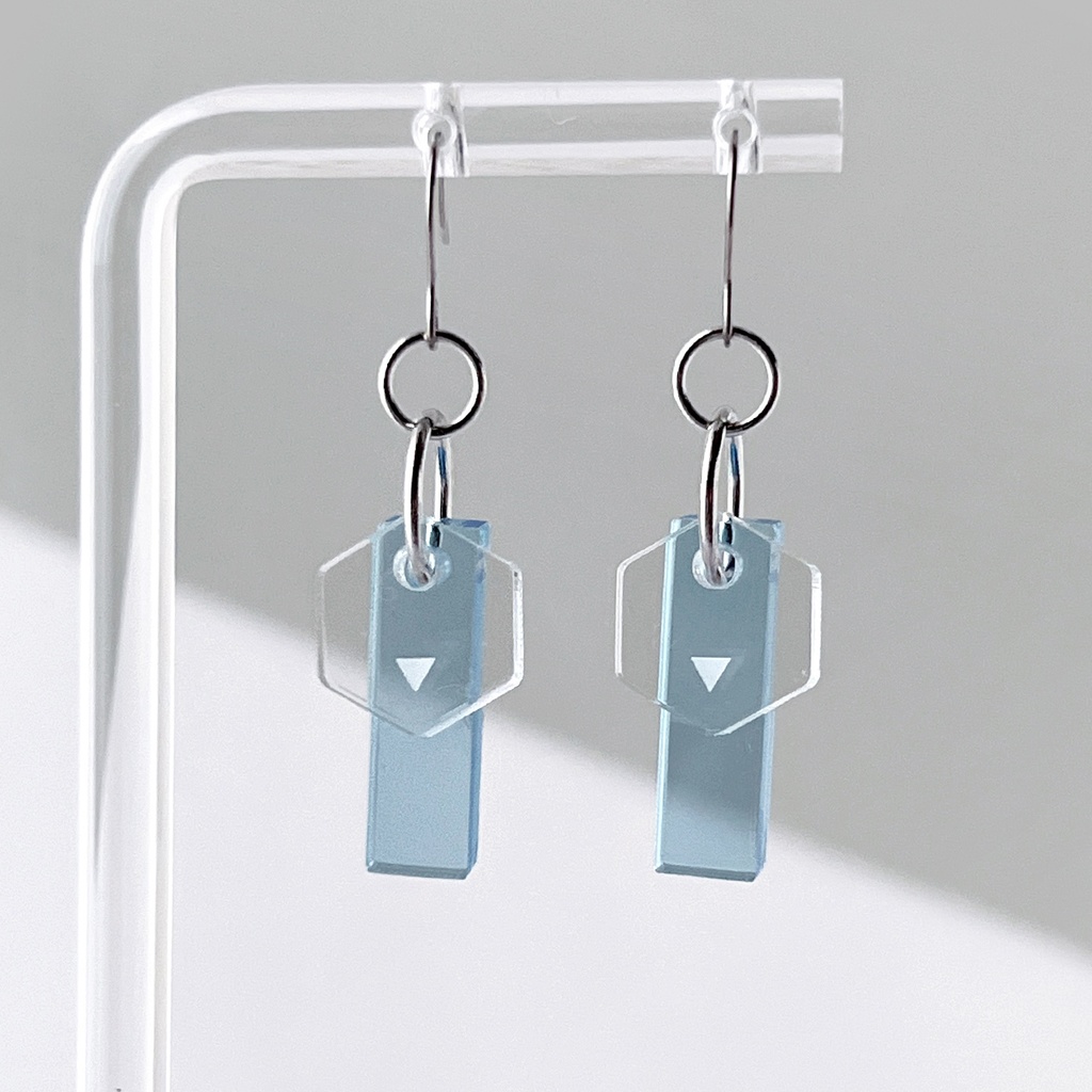 【effect】ピアス・イヤリング│アクリルアクセサリー│││ユニーク│ストリート系│メンズ│モード系│かっこいい│揺れる