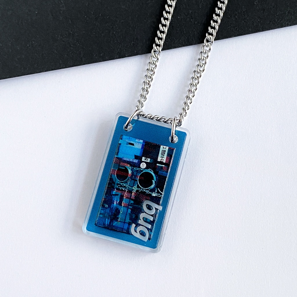 【bug】ネックレス│フォトコラージュ アクリルアクセサリー│ユニーク│ストリート│個性的│かっこいい│メンズ