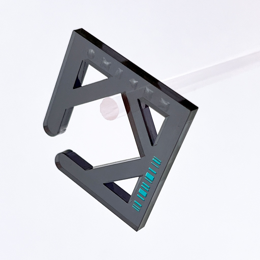 【square_audio : green】イヤカフ|アクリルアクセサリー|||ユニーク|個性的|メンズ|かっこいい|四角|音楽|モード系|ストリート系