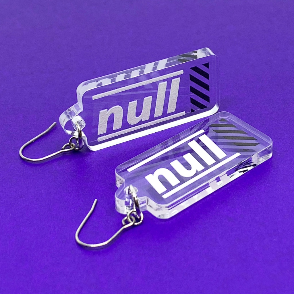 【null】ピアス・イヤリング|アクリルアクセサリー|||ユニーク|モード系|ストリート系|モノトーン|個性的|カッコイイ|デジタル|クリア|透明
