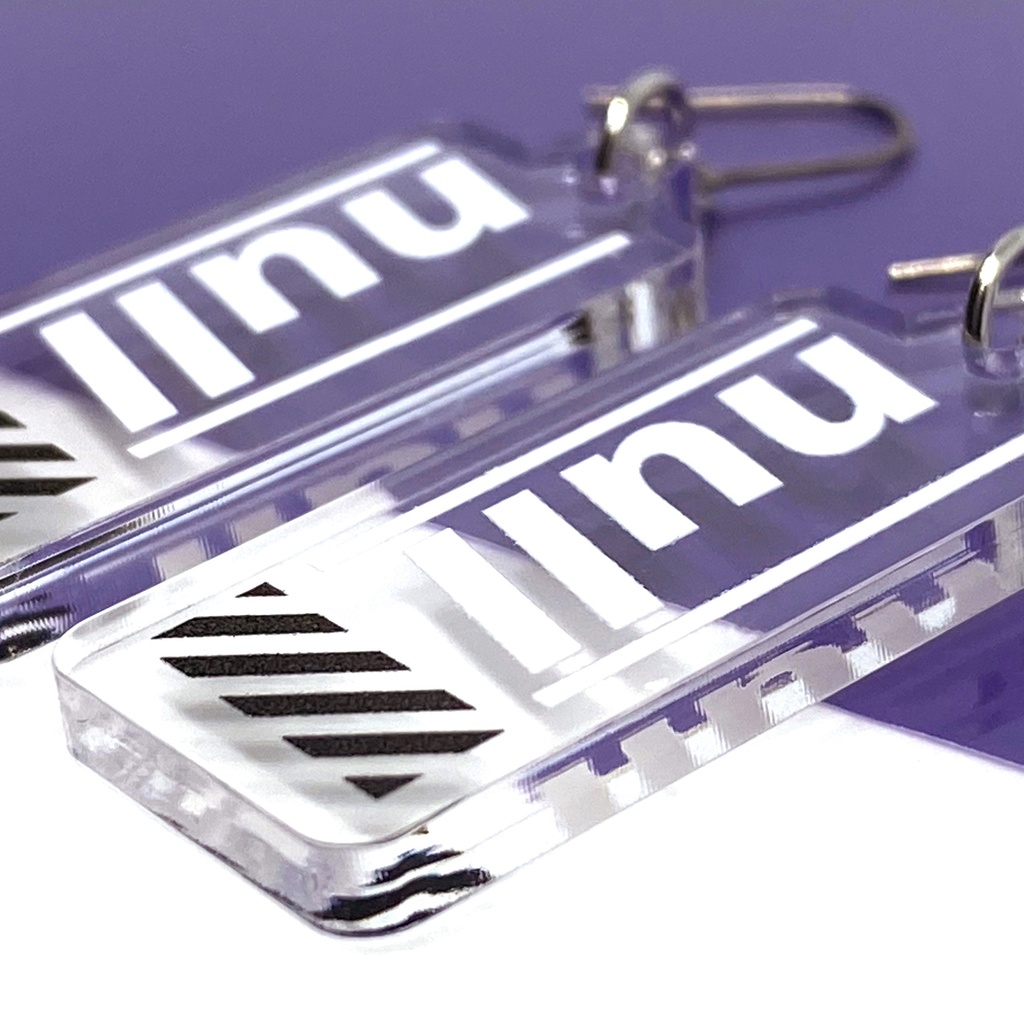 【null】ピアス・イヤリング|アクリルアクセサリー|||ユニーク|モード系|ストリート系|モノトーン|個性的|カッコイイ|デジタル|クリア|透明