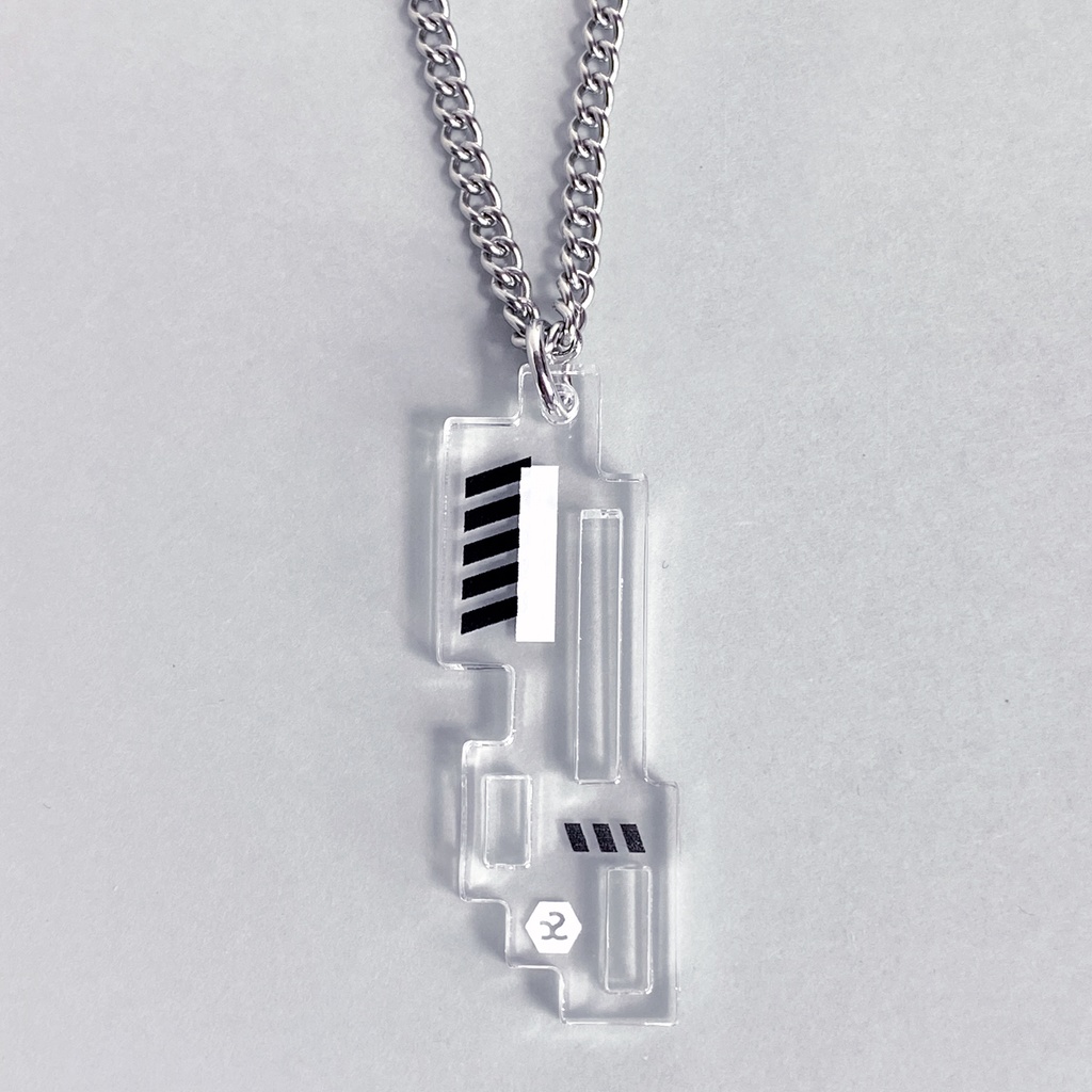 【logic】ネックレス│アクリルアクセサリー│ユニーク│ストリート系│個性的│メンズ│デジタル|モード系
