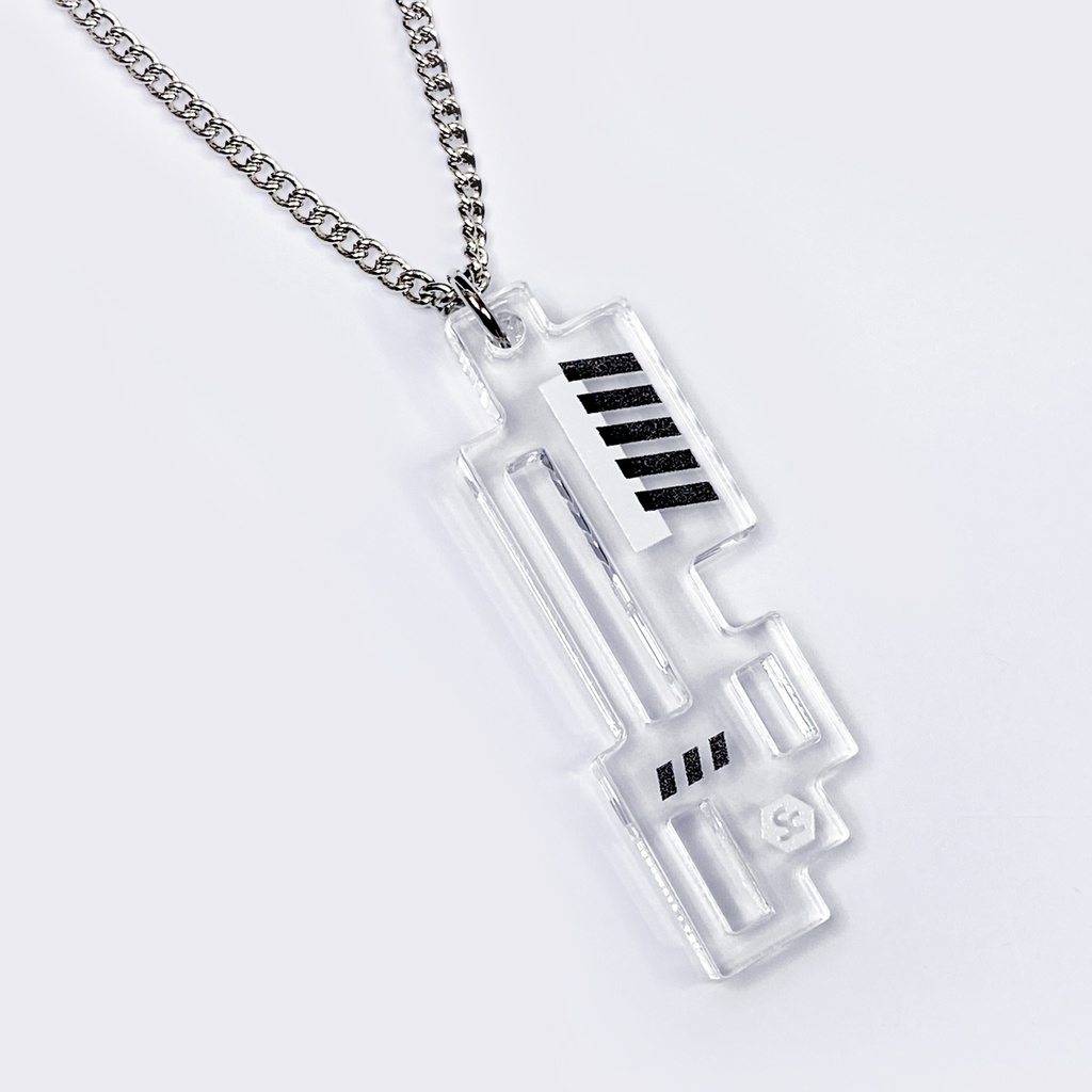 【logic】ネックレス│アクリルアクセサリー│ユニーク│ストリート系│個性的│メンズ│デジタル|モード系