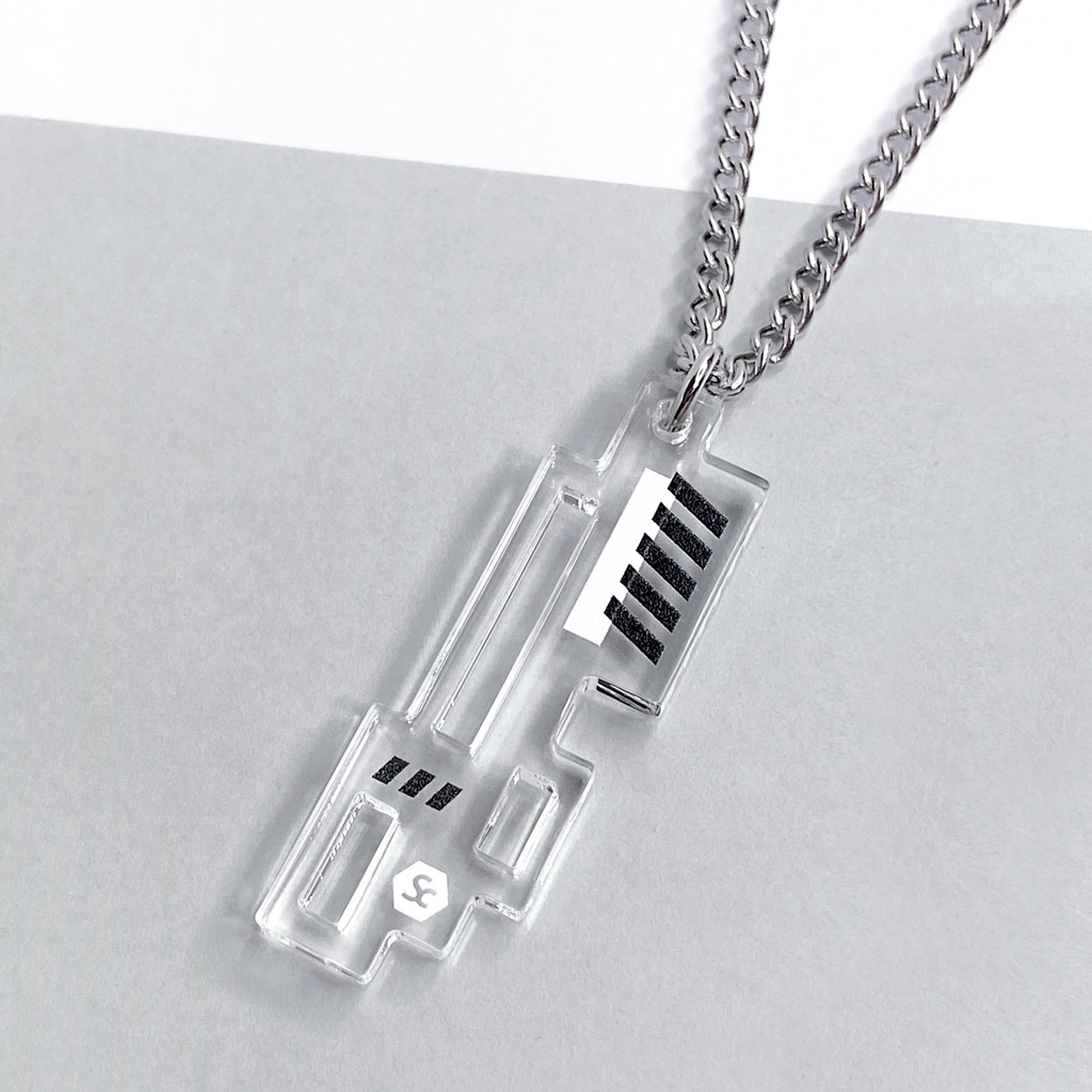 【logic】ネックレス│アクリルアクセサリー│ユニーク│ストリート系│個性的│メンズ│デジタル|モード系