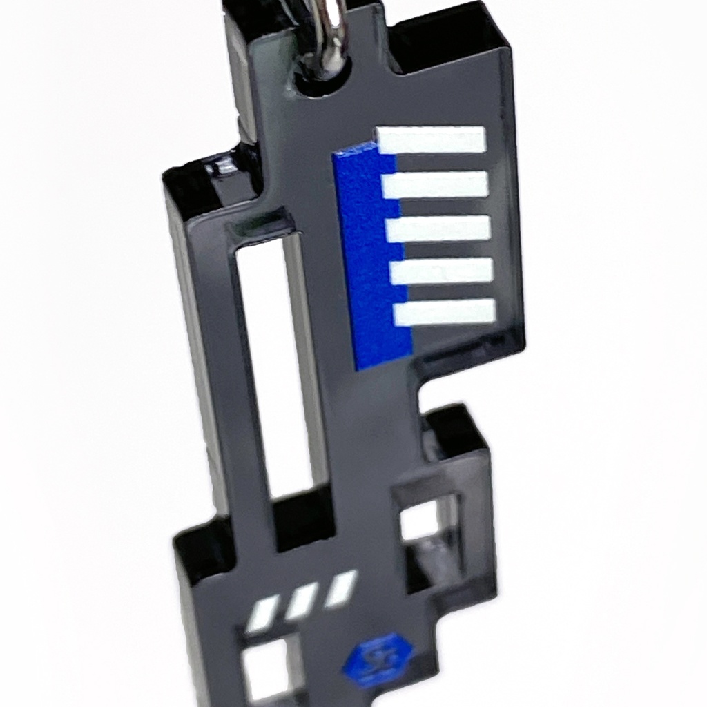 【logic/black】ネックレス│アクリルアクセサリー│ユニーク│ストリート系│個性的│メンズ│デジタル|モード系