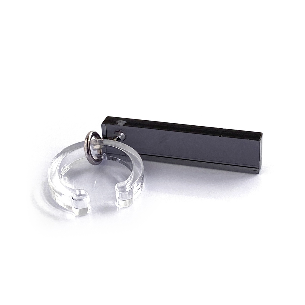 【balance/clear×black】イヤーカフ│アクリルアクセサリー││ユニーク│個性的│メンズ│イヤーカフ│クリア│丸│ストリート系