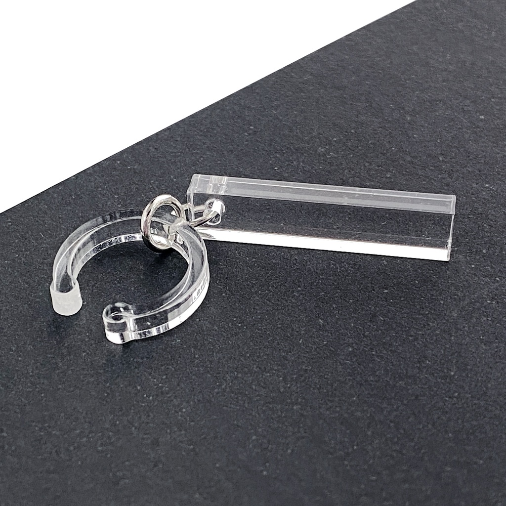 【balance】イヤーカフ│アクリルアクセサリー││ユニーク│個性的│メンズ│イヤーカフ│クリア│丸│ストリート系