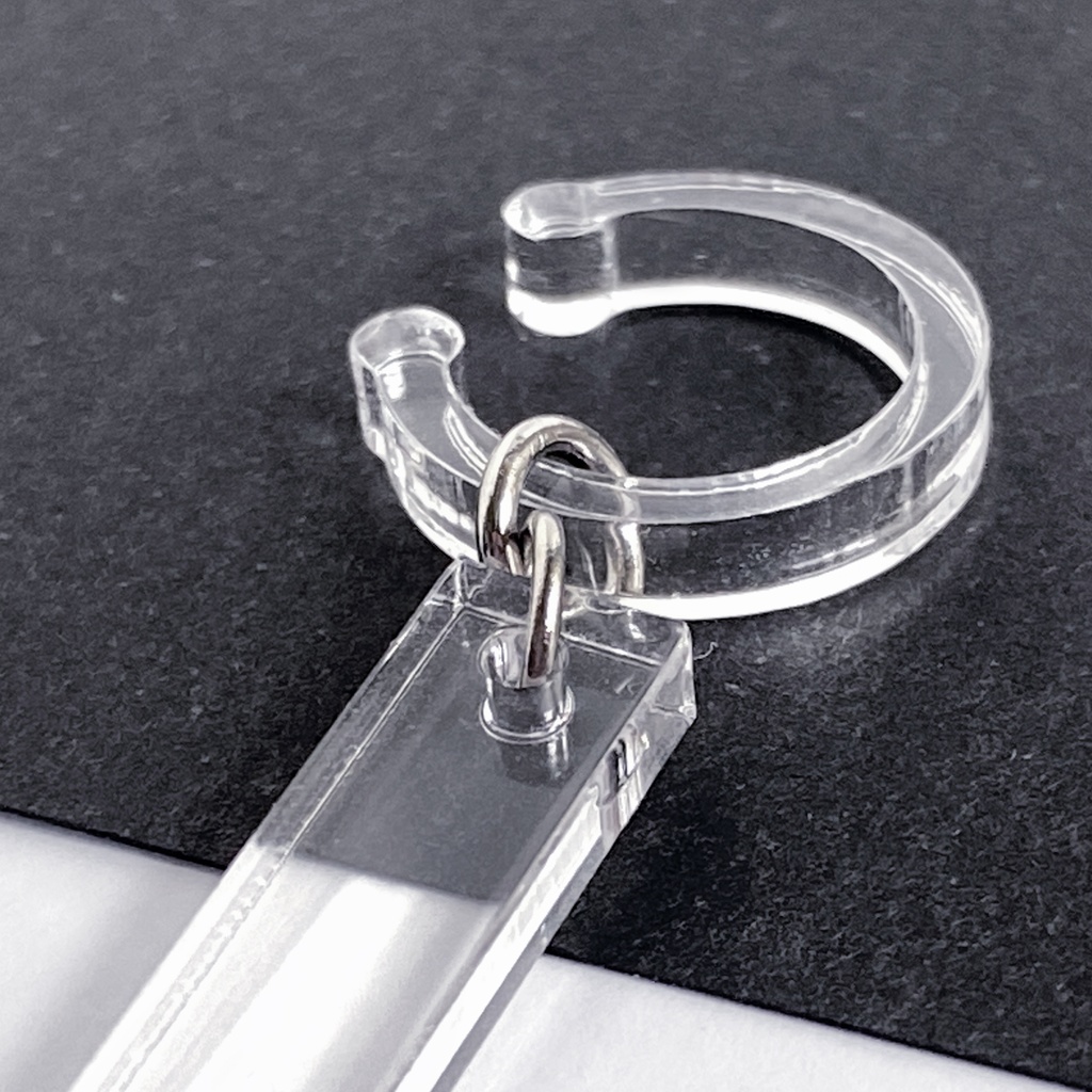 【balance】イヤーカフ│アクリルアクセサリー││ユニーク│個性的│メンズ│イヤーカフ│クリア│丸│ストリート系