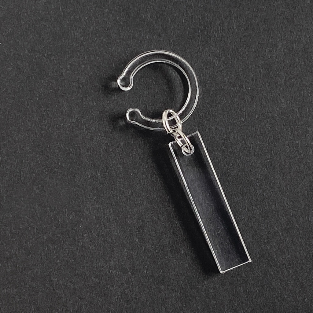 【balance】イヤーカフ│アクリルアクセサリー││ユニーク│個性的│メンズ│イヤーカフ│クリア│丸│ストリート系