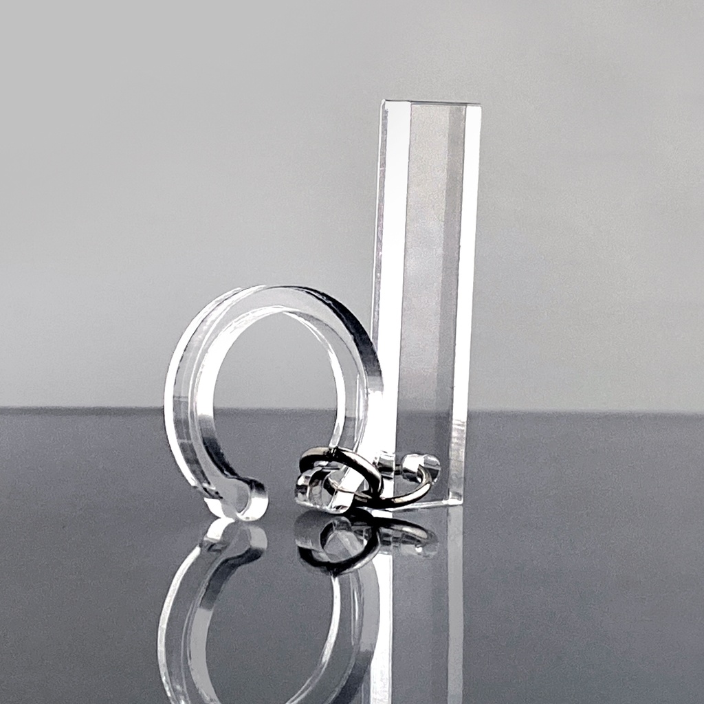 【balance】イヤーカフ│アクリルアクセサリー││ユニーク│個性的│メンズ│イヤーカフ│クリア│丸│ストリート系