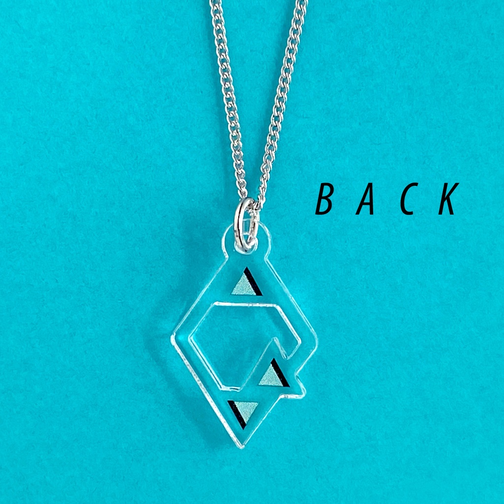 【rhombus/green】ネックレス│アクリルアクセサリー│││ユニーク│三角│個性的│かっこいい│ひし形|緑|きれい|メンズ