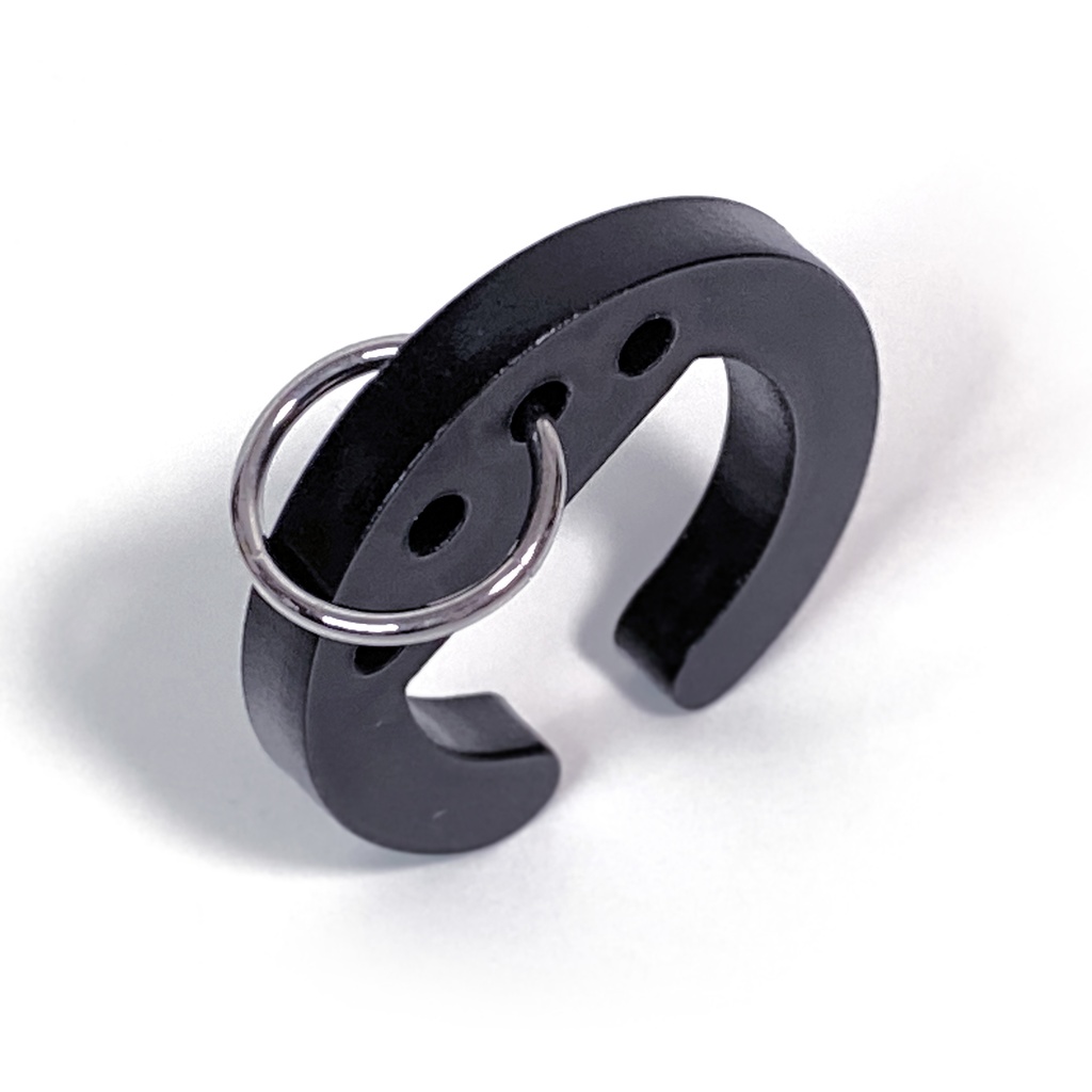 【Russian roulette】イヤーカフ|アクリルアクセサリー||ユニーク|個性的|メンズ|かっこいい|イヤーカフ|ストリート系|黒